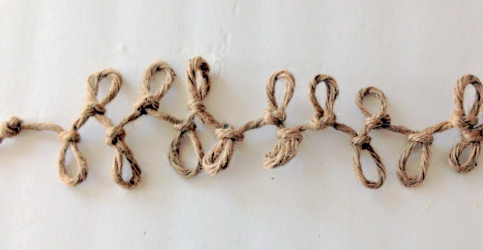 Purple Hues and Me Loopy Jute Twine Garland With Bells