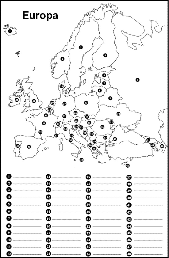 Profº Valdinei Andrade: Mapa da Europa - Atividade