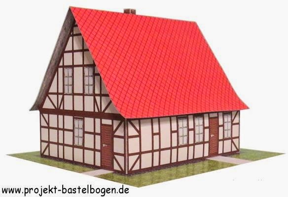 PAPERMAU European House Paper Model In 1 100 Scale by 