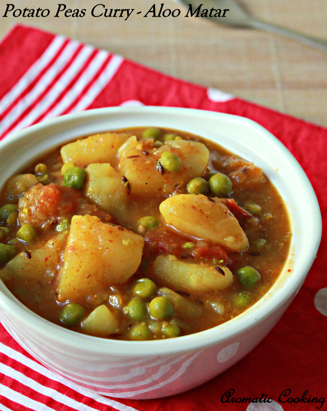 Aromatic Cooking Potato Peas Curry/ Aloo Matar