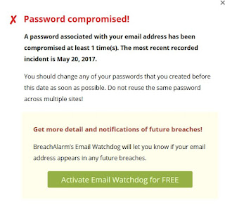 Avviso Password compromessa