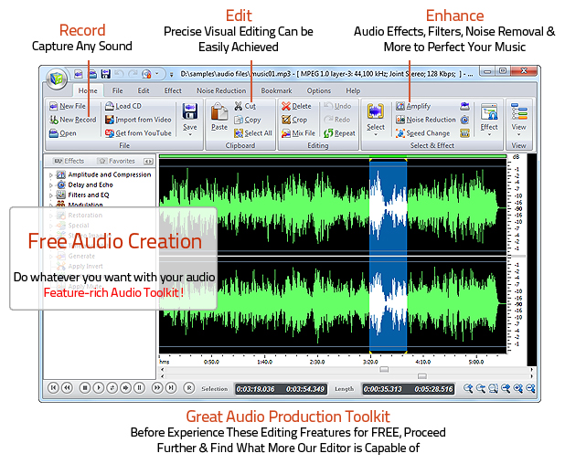Програмата поддържа широка гама от аудио формати