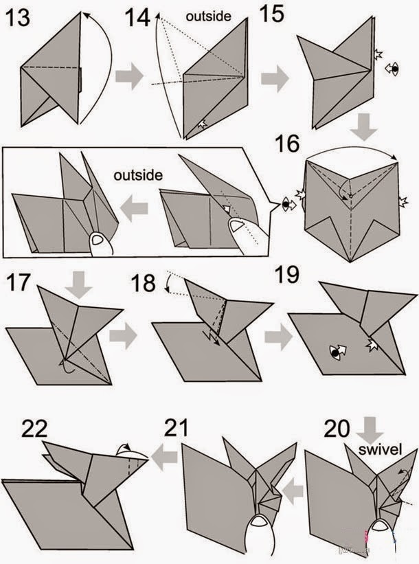 origami rabbit instructions instructions origami kids
