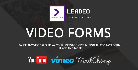 Free download latest version of Leadeo V1.5.1 WordPress Plugin for Video Marketing