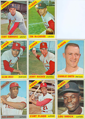 1966 topps baseball baseman george 1st cardinals