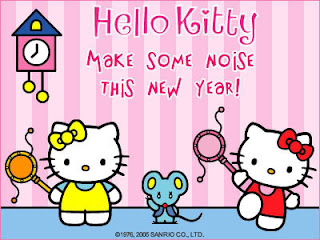 Hello Kitty Happy New Year greeting card ecard