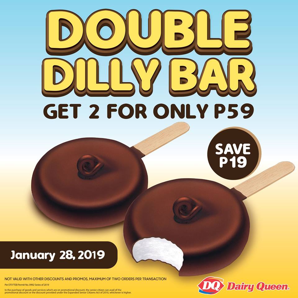 Manila Shopper Dairy Queen Double Dilly Bar Promo Jan 28 2019