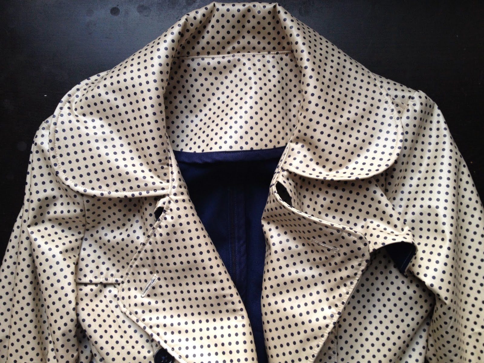 Diary of a Chainstitcher: Marc Jacobs Water Resistant Silk Dotted Robson Trench Coat