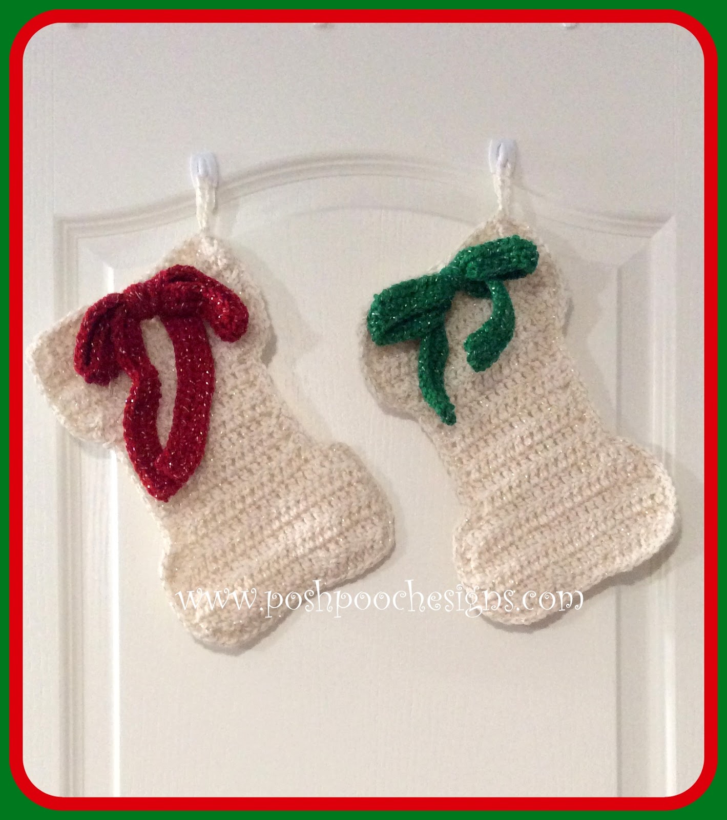Posh Pooch Designs Dog Bone Christmas Stocking RE Release Free