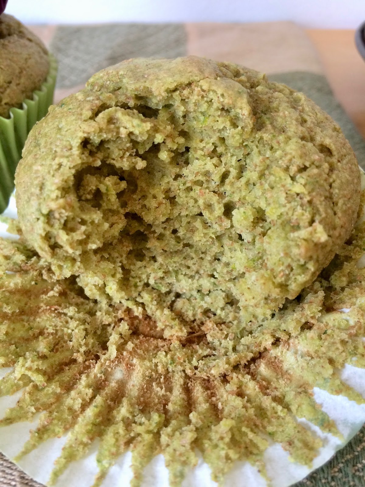 Whole Wheat Kale Applesauce Toddler Muffins