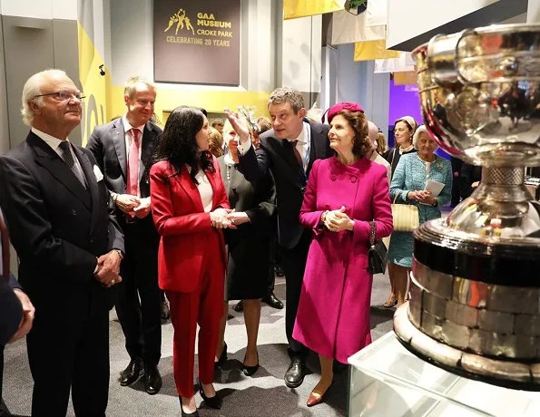 President Michael D Higgins and his wife Sabina Coyne. Queen Silvia and King Carl Gustaf visited the Croke Park GAA Stadium