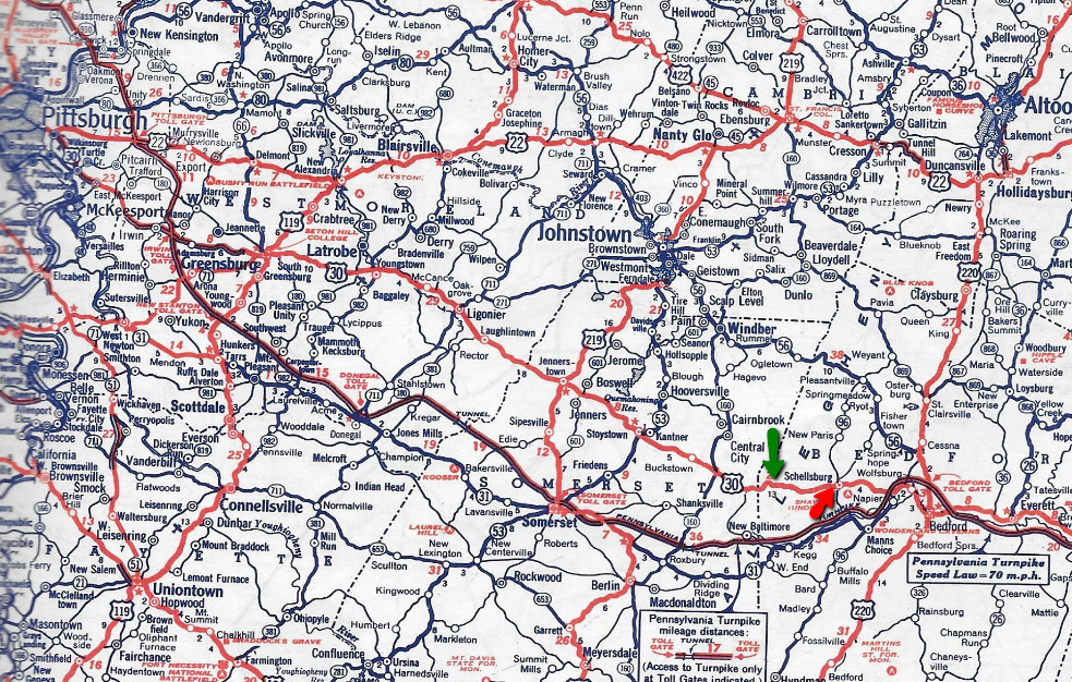 Retiring Guy's Digest On the road US highway 30, Schellsburg