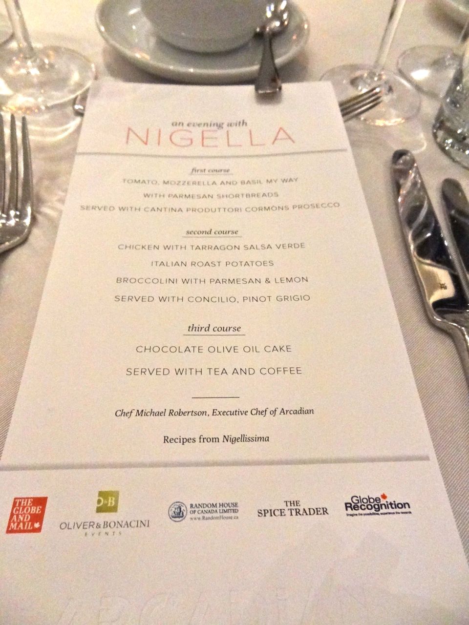 Scrumpdillyicious Nigella Lawson Dinner & Book Launch in Toronto