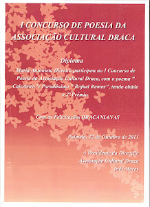 2º Prémio do 1º concurso de poesia da Associação Cultural DRACA de Palmela