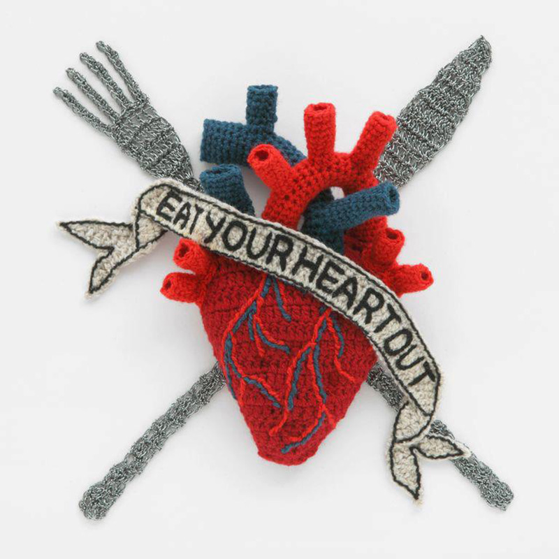 Kate Jenkins' fabulous Knit Heart Art