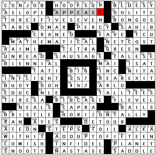 crossword 3x3 isolated