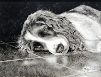 sleeping ginger painting sleeping ginger painting by Judy Lavoie