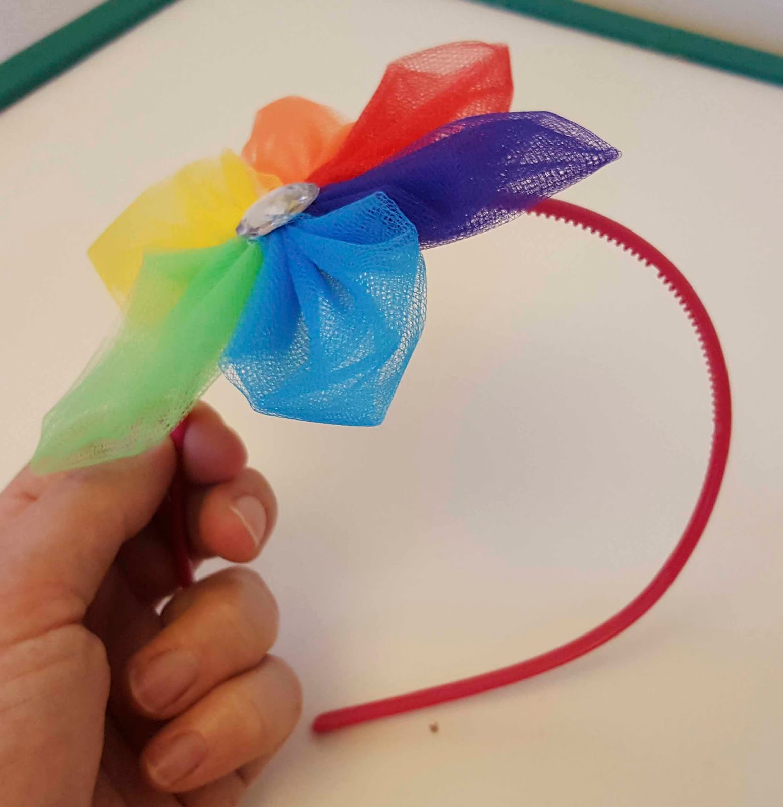 tulle headband diy