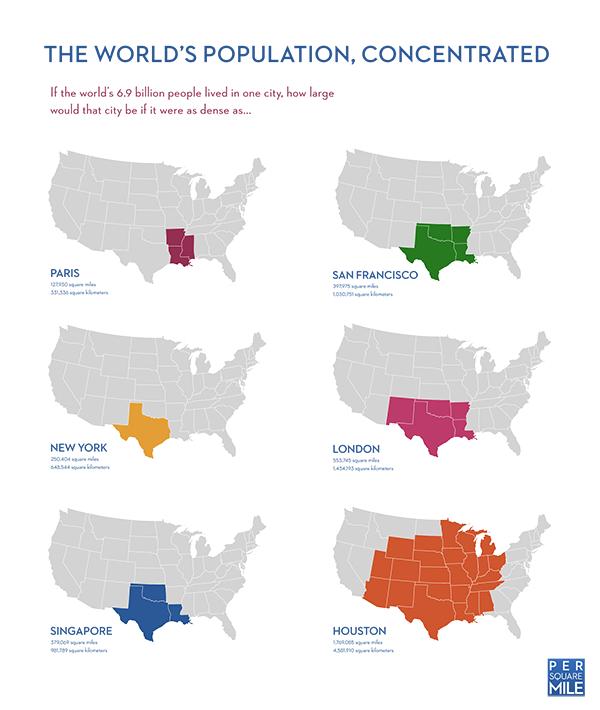 Infographic: The world's population, concentrated