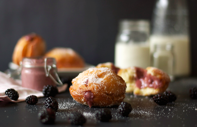 Blackberry Curd Filled Donuts