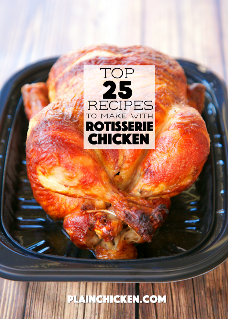 Recipes made with rotisserie chicken The Epicurious Test Kitchen developed three new recipes to turn rotisserie chicken into family-friendly dinners in less than 30 minutes.