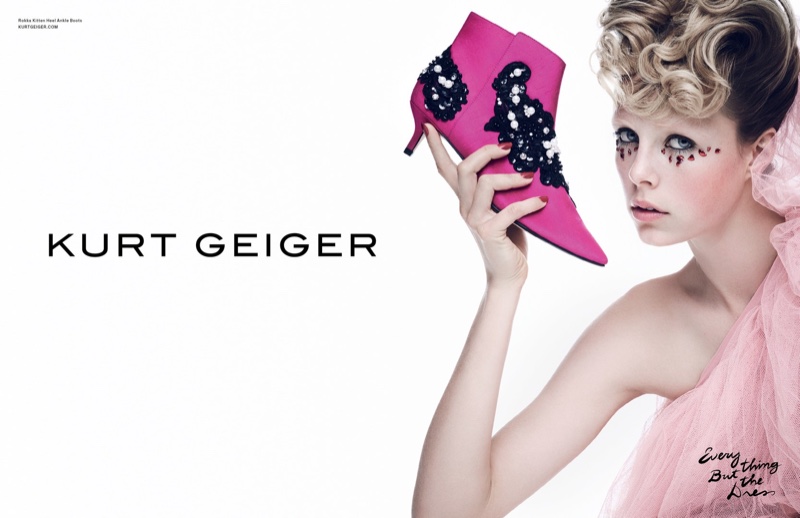 Kurt Geiger Spring 2017 Campaign featuring Edie Campbell