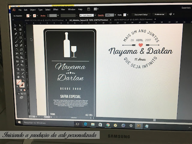 layout personalizado para presente