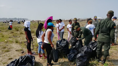 Realizan importante jornada de ornato y embellecimiento en las playas de Nuquí y Pizarro