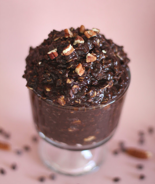 Healthy Chocolate Pecan Toffee Fudge Brownie Batter