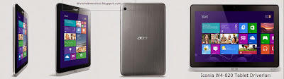Acer Iconia W4-820 tablet windows 8.1 driverı.