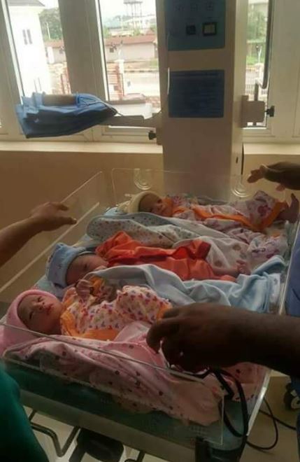 Nigerian Lady Delivers Triplets After 13 years Tireless Prayers For The Fruit of the Womb