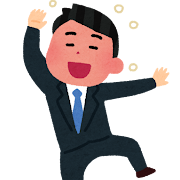 酔っぱらいのイラスト（男性会社員）