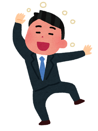 酔っぱらいのイラスト（男性会社員）