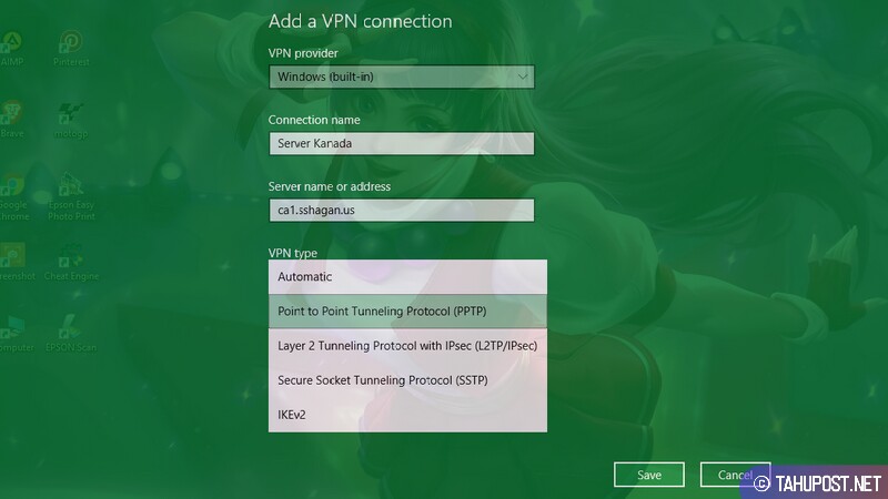 VPN Bawaan Windows 10 di PC