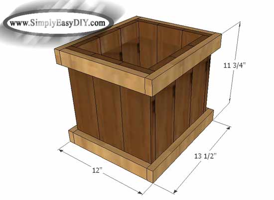 12 inch cedar planter box