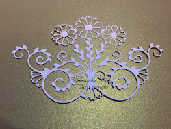 gold corner pop flower embossing powder designs sparkly ink heat pad die clear press into