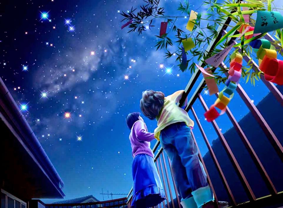 Girls under night sky wallpaper Wallpapers   HD Wallpapers 15028