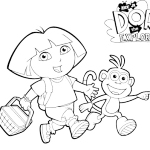 Free Dora The Explorer Coloring Pages 11