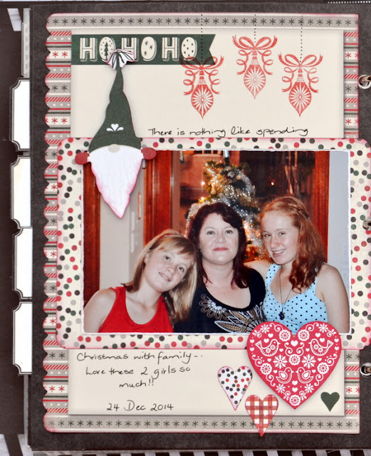 Misc. Me Spread by Denise van Deventer using BoBunny Merry & Bright and 3L Scrapbook Adhesives