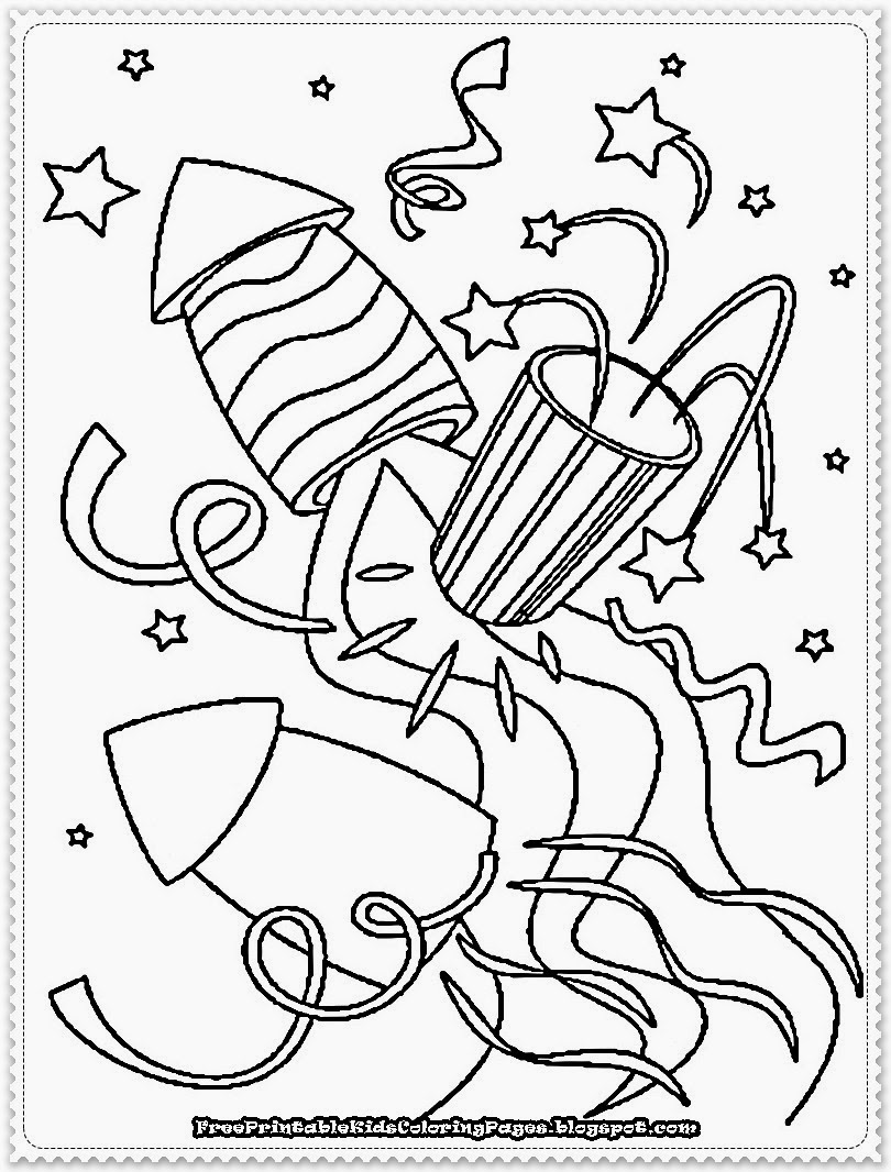 Free Printable New Years Coloring Pages