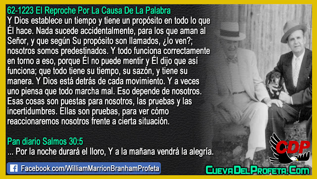 Dios está detrás de cada movimiento - Citas William Branham Mensajes