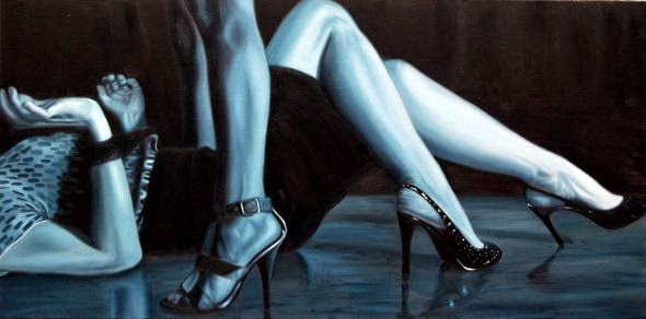 Kelli Vance pinturas sensuais insinuantes sexo lésbico dominação fetiche