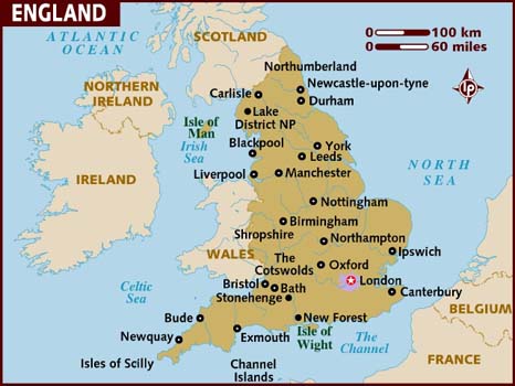 map of england Political