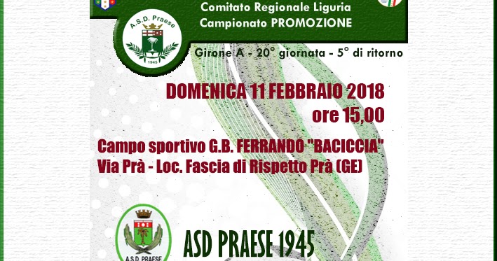 A.S.D. PRAESE 1945 OFFICIAL BLOG Promozione Liguria Prossimo turno