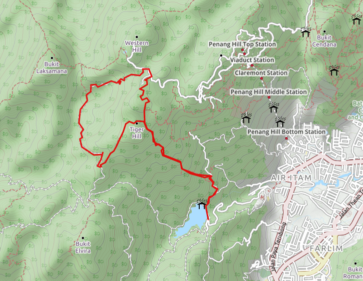 Air Itam Dam to Tiger Hill