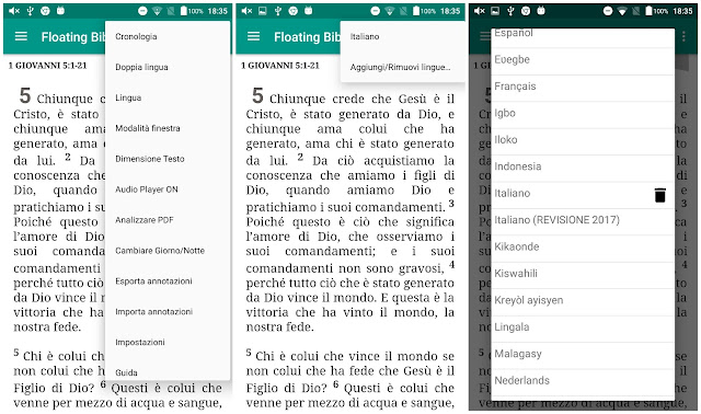 Floating Bible introduce la nuova Bibbia in italiano
