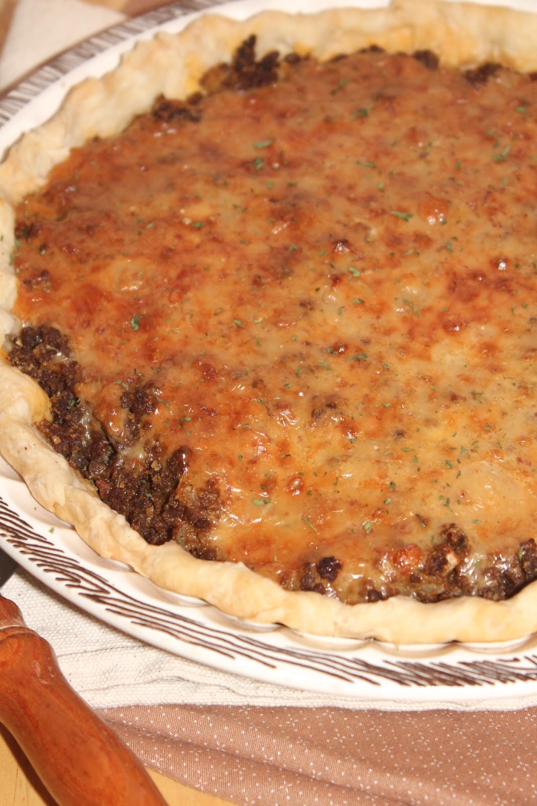Savory Moments Bacon cheeseburger pie