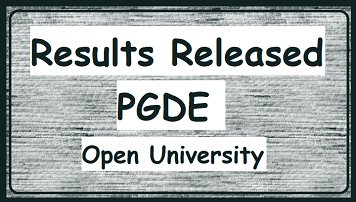 Results: PGDE (Open University) - Teacher
