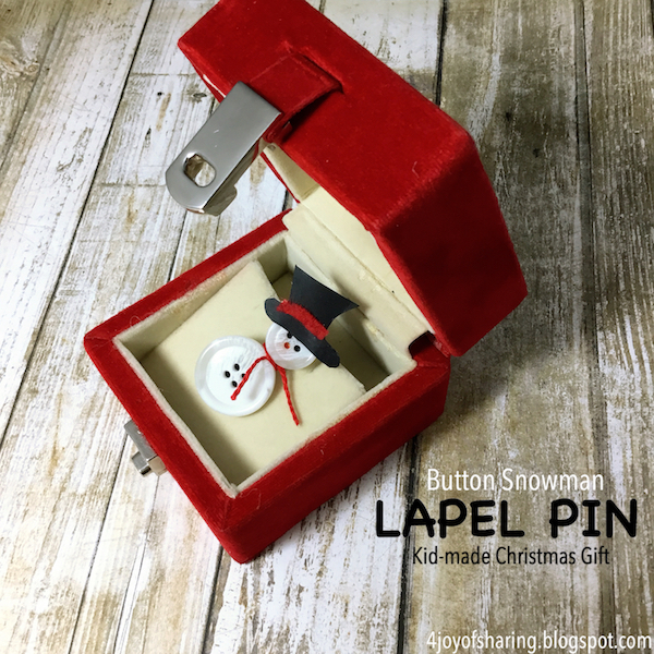 Snowman Lapel Pin Christmas Craft The Joy of Sharing
