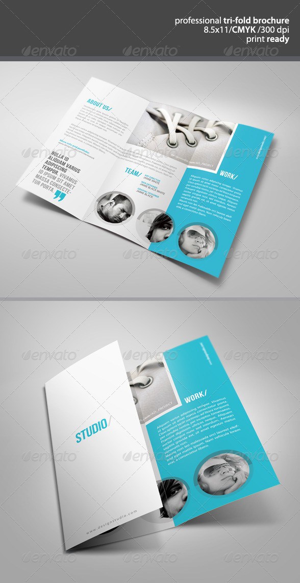 2 folded brochure template